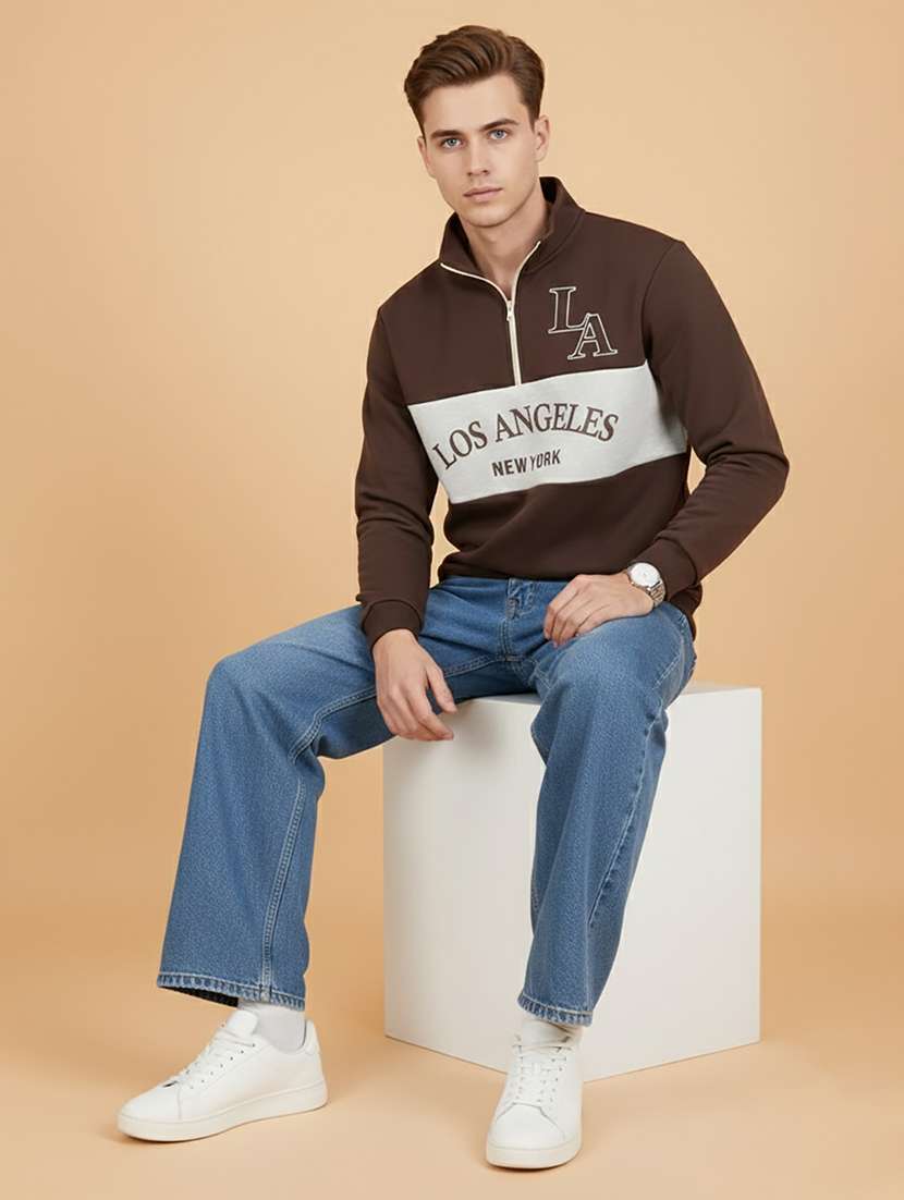 men typographic long sleeve regular fit sweatshirt - 22290436 -  Standard Image - 3