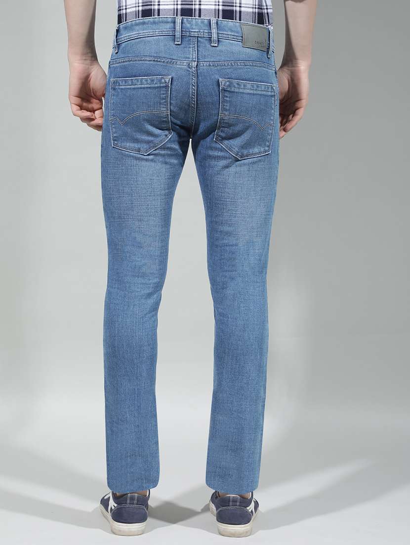 men washed mid rise full length slim fit jeans - 22290451 -  Standard Image - 3