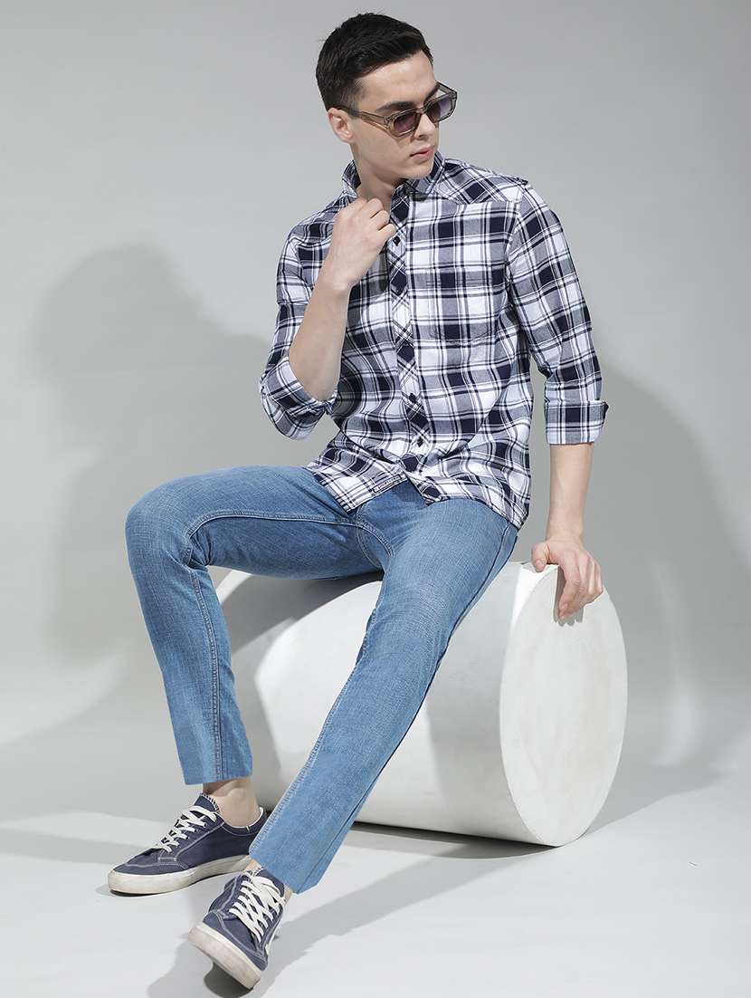 men washed mid rise full length slim fit jeans - 22290451 -  Standard Image - 5