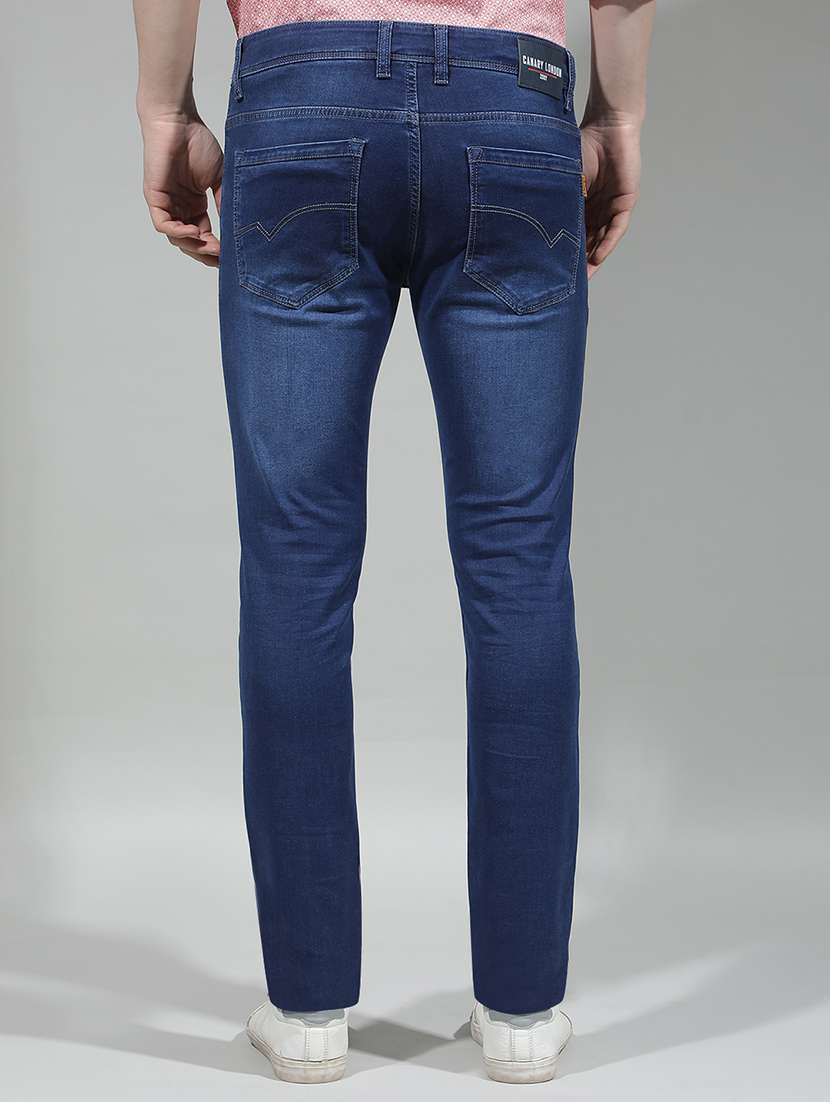 men washed mid rise full length slim fit jeans - 22290453 -  Standard Image - 3