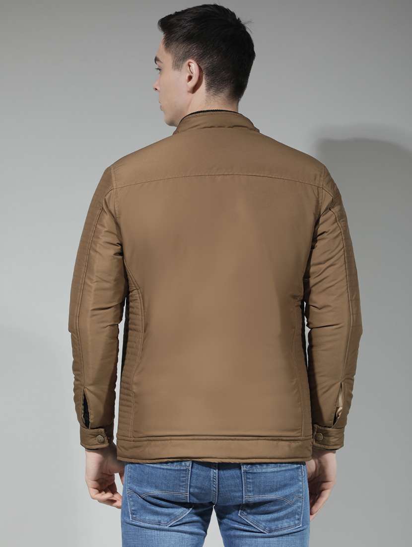 men solid long sleeve insulator bomber jacket - 22290471 -  Standard Image - 3