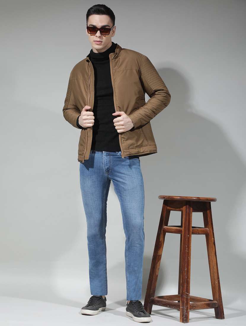 men solid long sleeve insulator bomber jacket - 22290471 -  Standard Image - 5