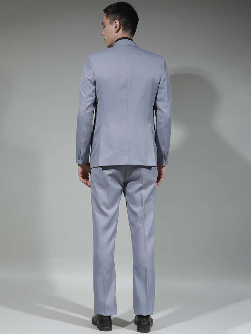 men solid lapel collar 3-piece suit set - 22290480 -  Standard Image - 5