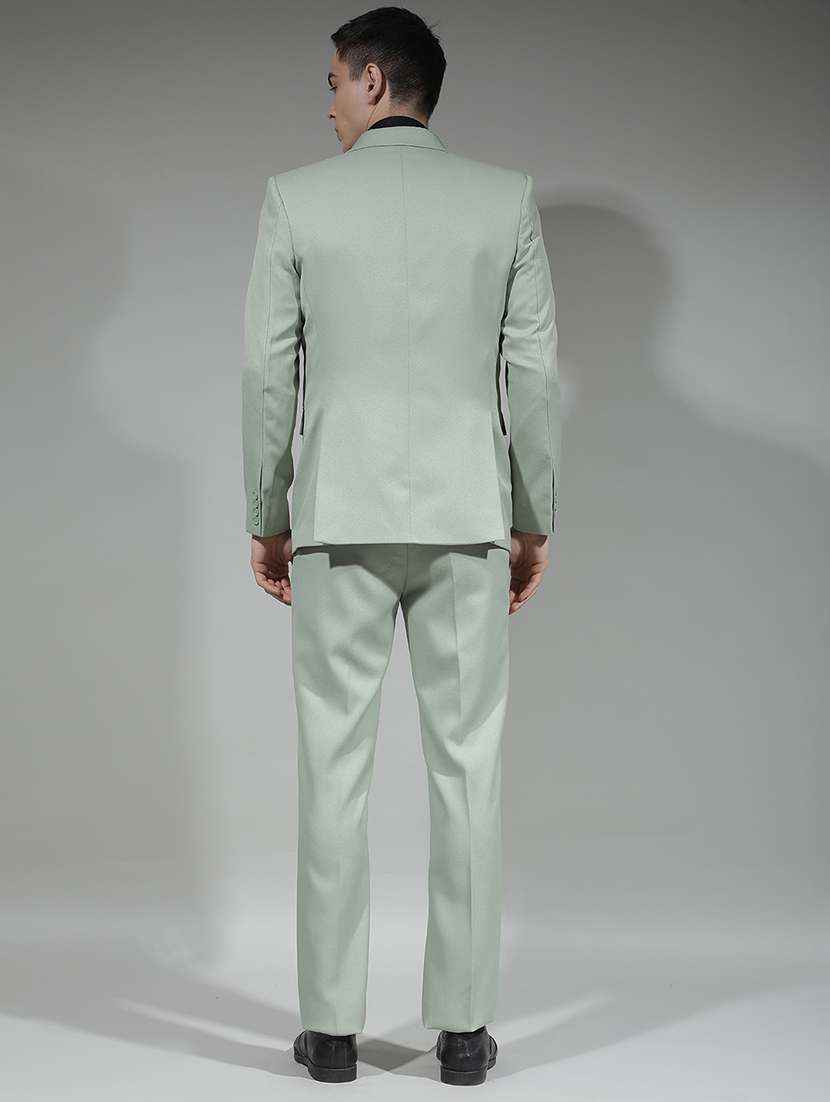 men solid lapel collar 3-piece suit set - 22290481 -  Standard Image - 5
