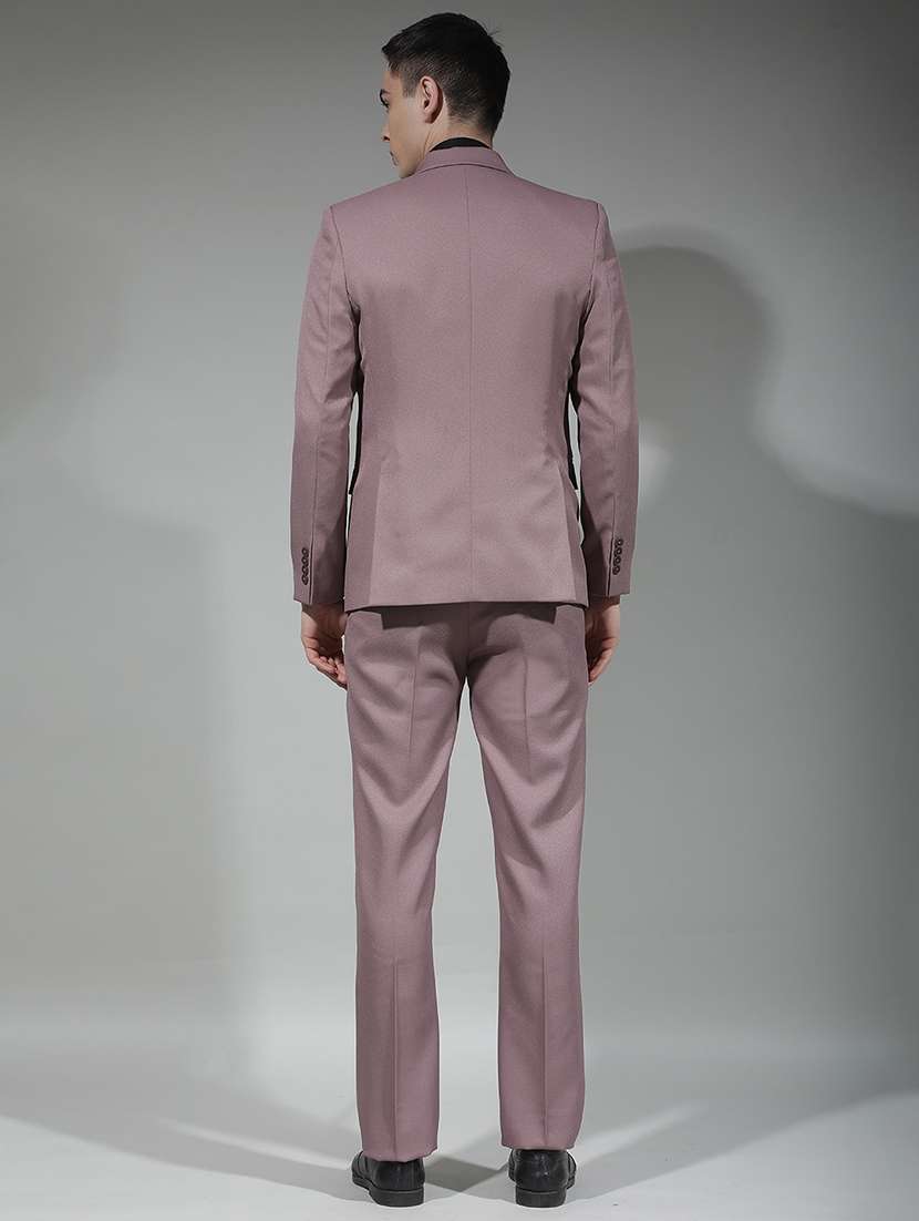 men solid lapel collar 3-piece suit set - 22290482 -  Standard Image - 5