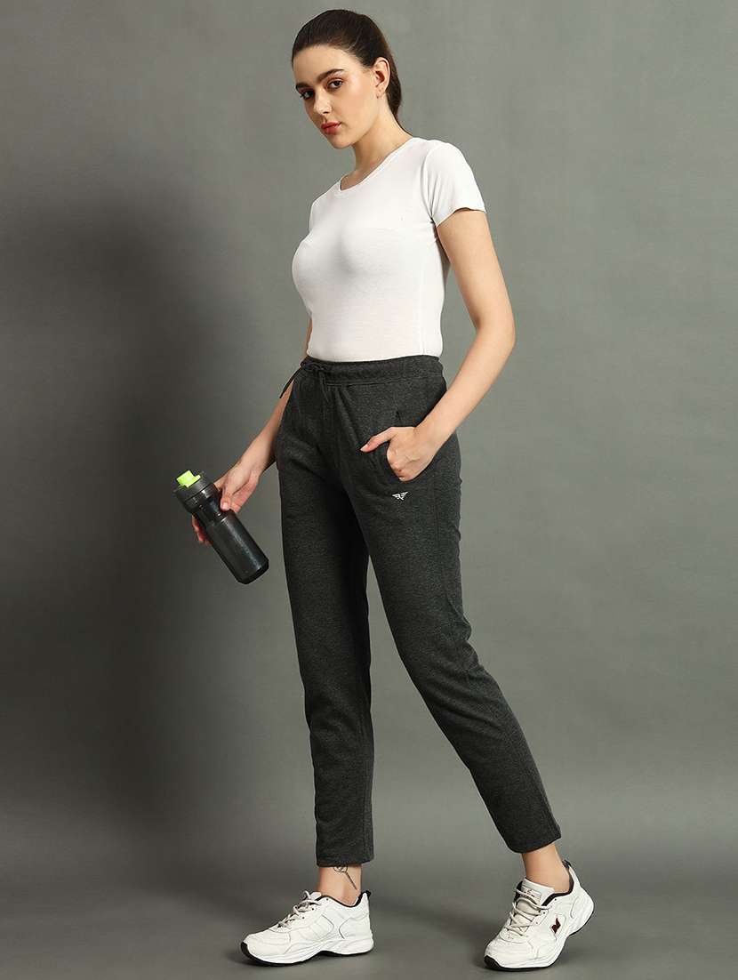 women solid mid rise regular track pant - 22290508 -  Standard Image - 3