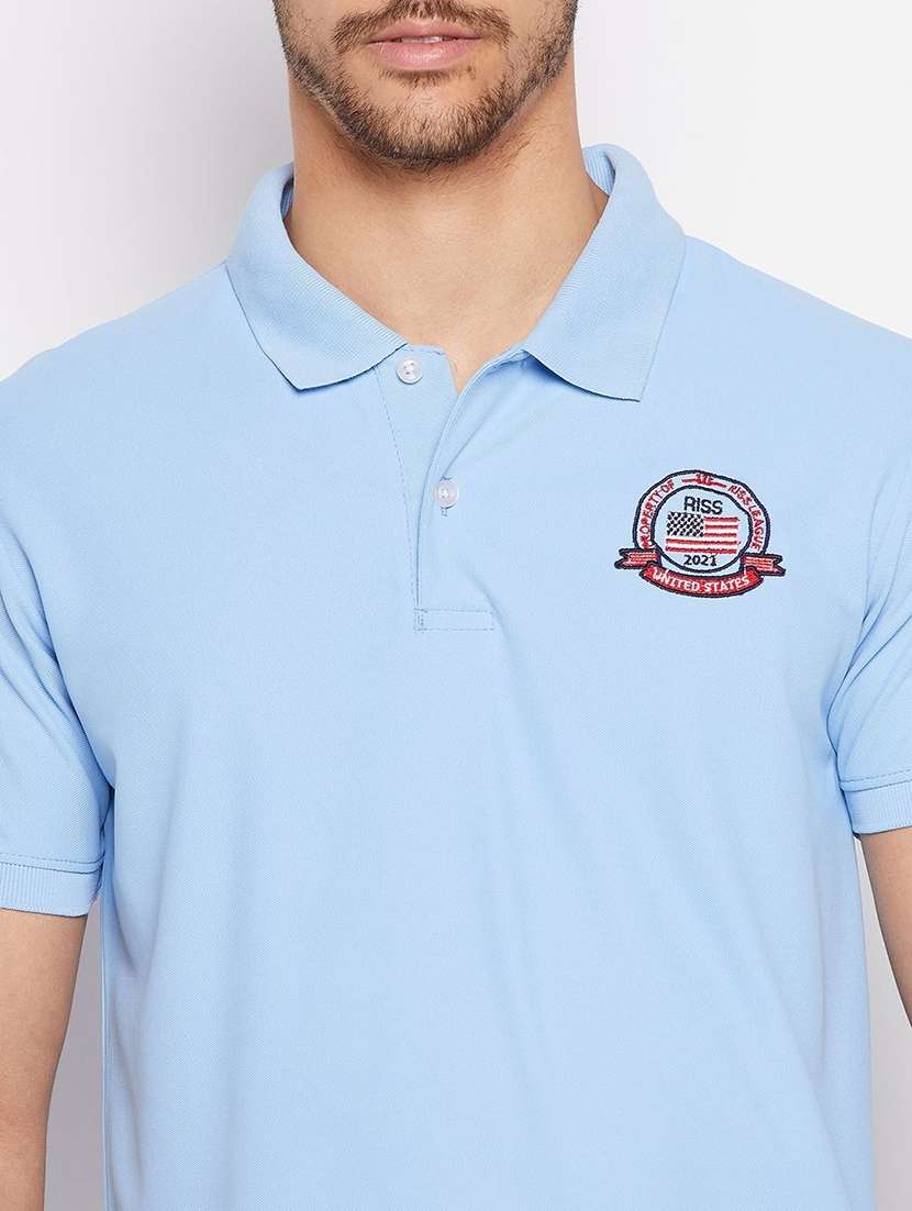 men solid short sleeve polo t-shirt - 22290593 -  Standard Image - 3