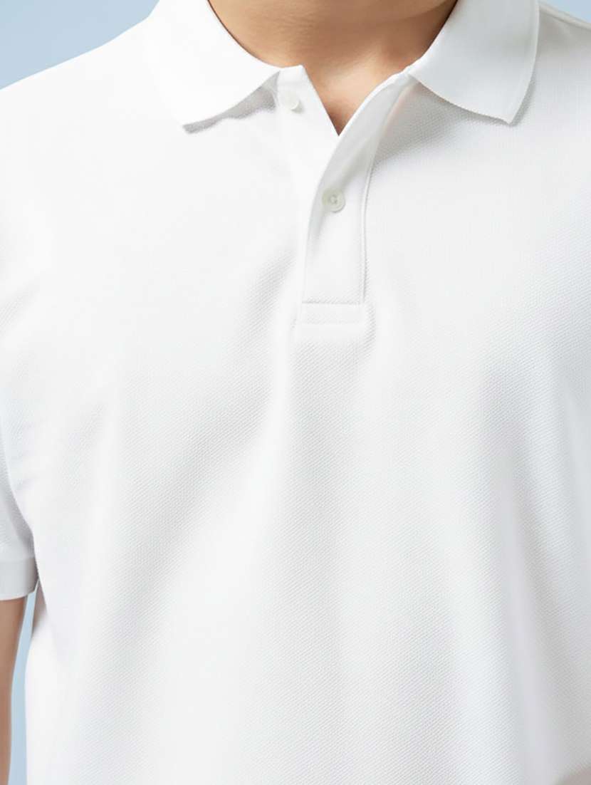 men solid short sleeve polo t-shirt - 22290610 -  Standard Image - 3