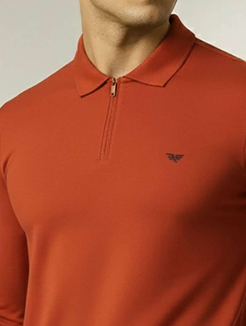 men solid long sleeve polo t-shirt - 22290611 -  Standard Image - 3