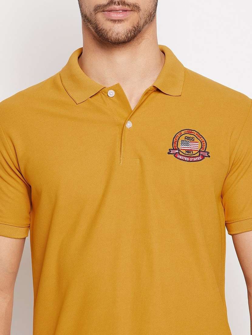 men solid short sleeve polo t-shirt - 22290634 -  Standard Image - 3