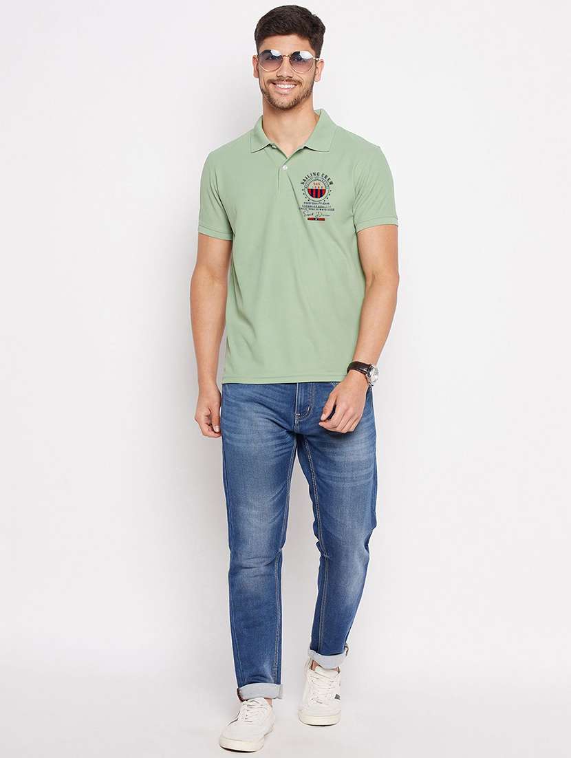 men solid short sleeve polo t-shirt - 22290639 -  Standard Image - 3