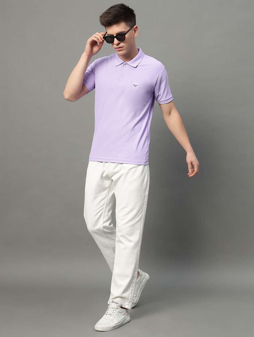 men solid short sleeve polo t-shirt - 22290643 -  Standard Image - 3