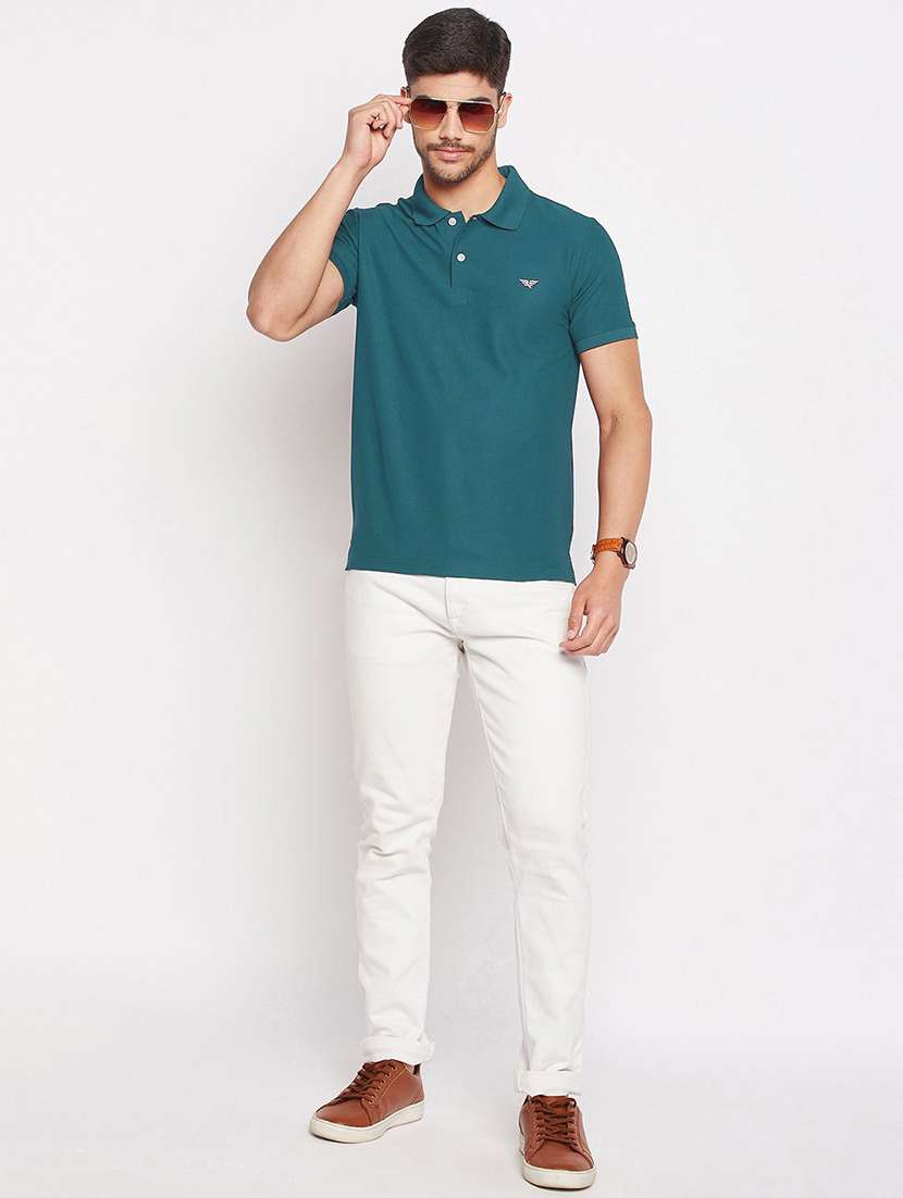men solid short sleeve polo t-shirt - 22290650 -  Standard Image - 3