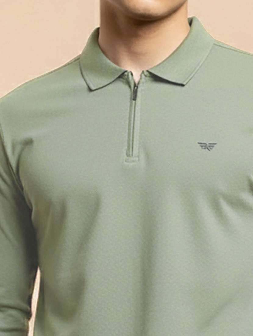 men solid long sleeve polo t-shirt - 22290653 -  Standard Image - 3