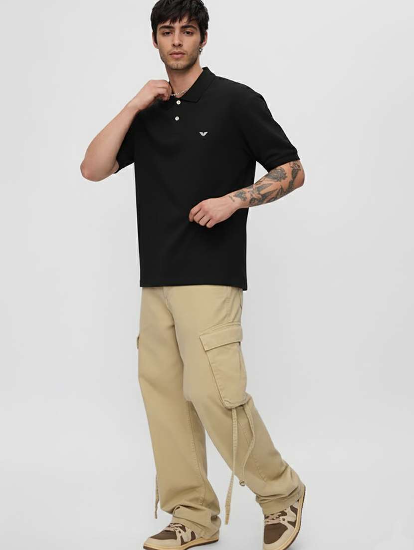 men solid short sleeve polo t-shirt - 22290666 -  Standard Image - 3