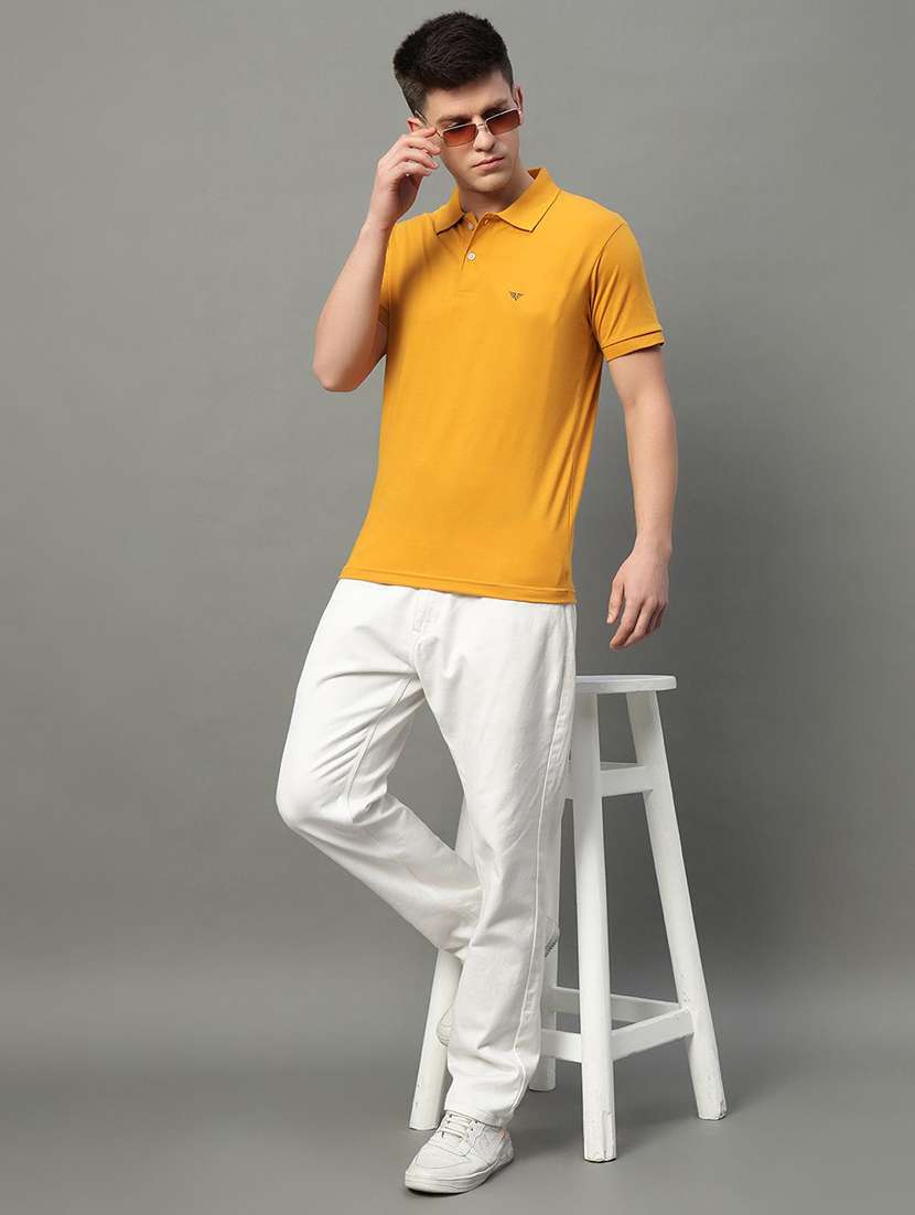 men solid short sleeve polo t-shirt - 22290684 -  Standard Image - 3