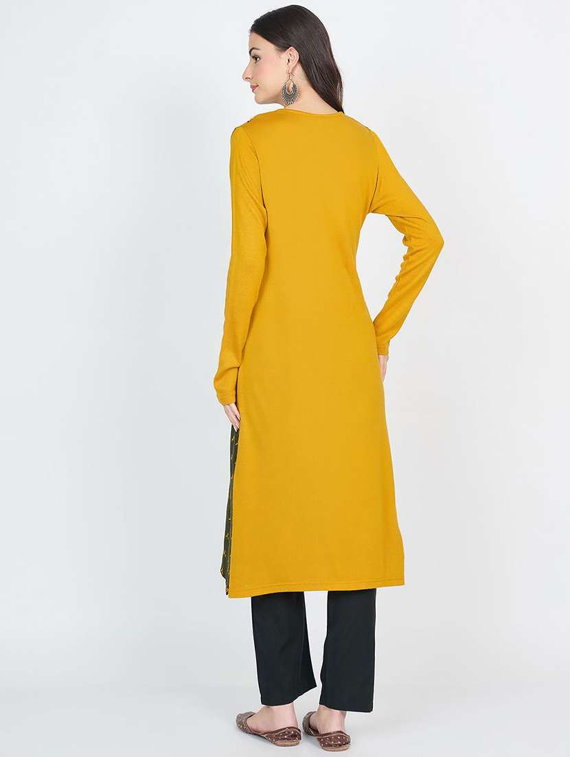 women self desgin long sleeve winter wear kurta  - 22291139 -  Standard Image - 3