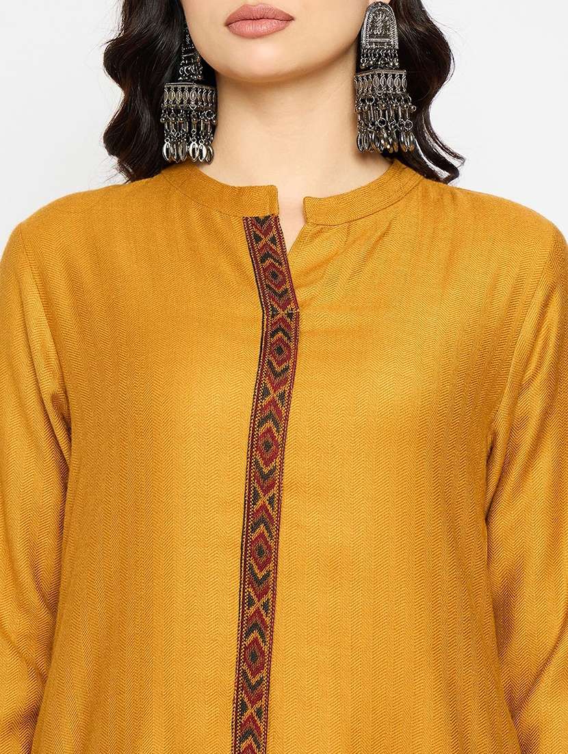 women self design long sleeve kurta pant set - 22291200 -  Standard Image - 3