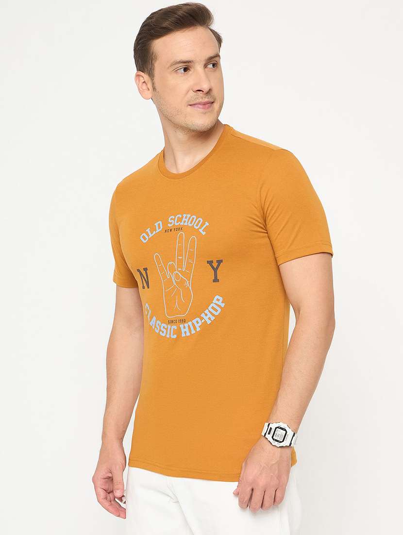 men printed short sleeve regular fit t-shirt