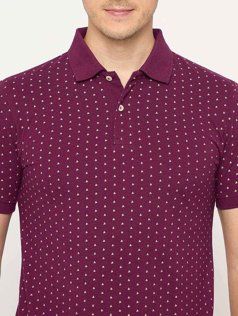 men printed short sleeve regular fit polo t-shirt - 22291215 -  Standard Image - 3