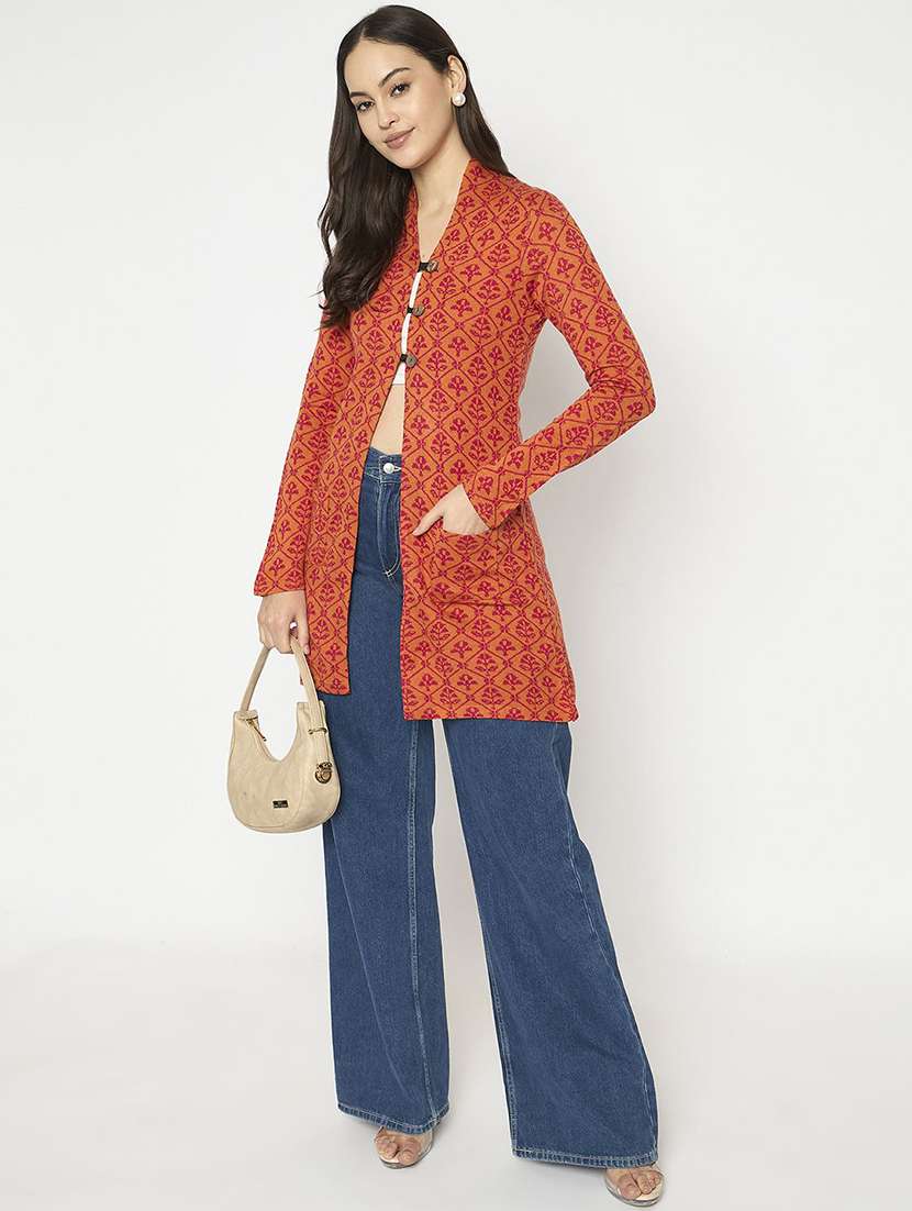 women self designed long sleeve woolen shrug - 22291233 -  Standard Image - 3