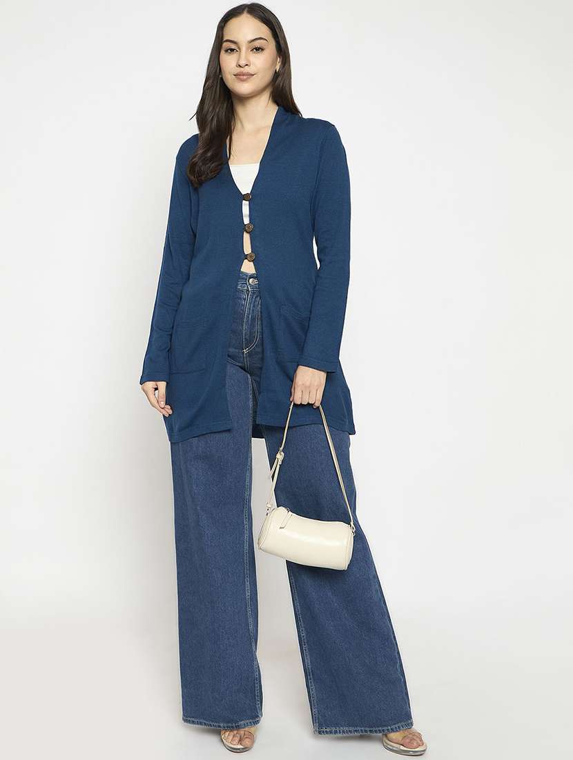 women self designed long sleeve cardigan - 22291241 -  Standard Image - 3