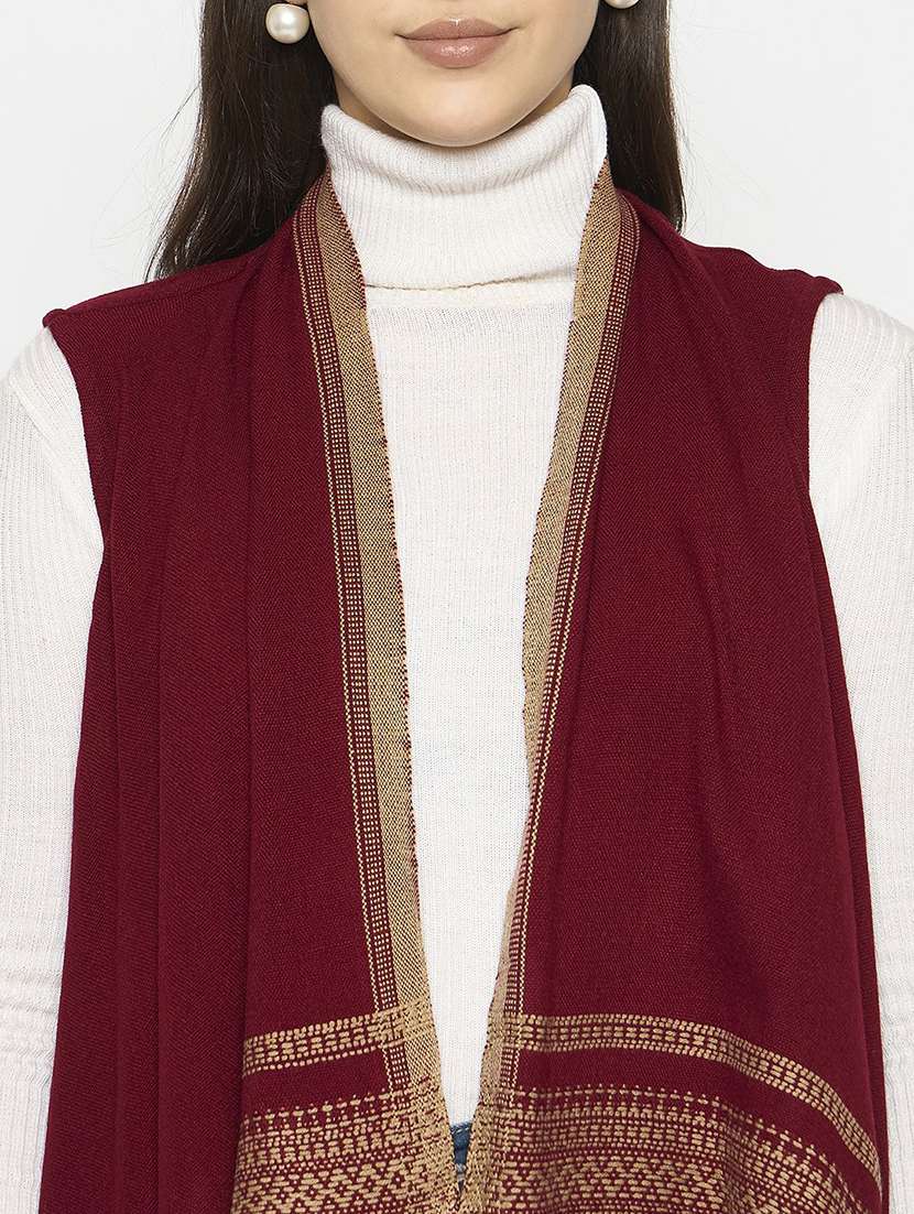 women self designed woolen shrug - 22291244 -  Standard Image - 3
