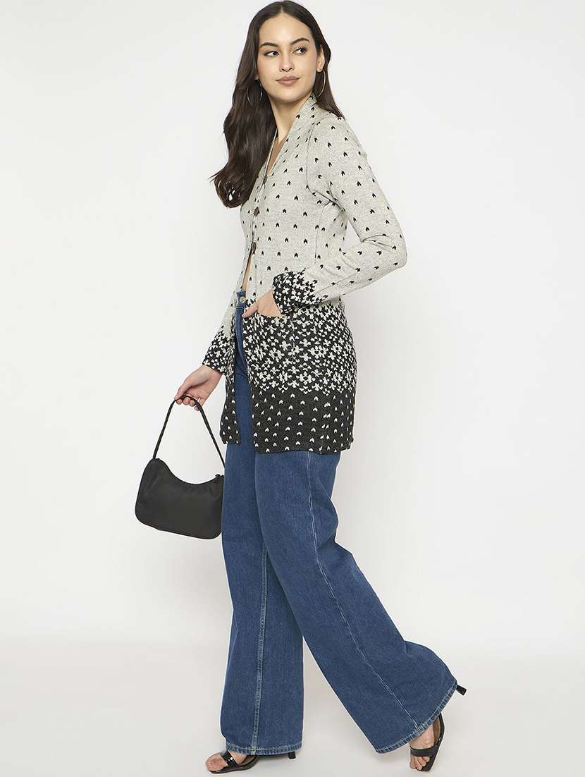 women self designed long sleeve woolen shrug - 22291245 -  Standard Image - 3