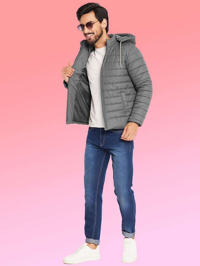 men solid long sleeve puffer jacket - 22291413 -  Standard Image - 3