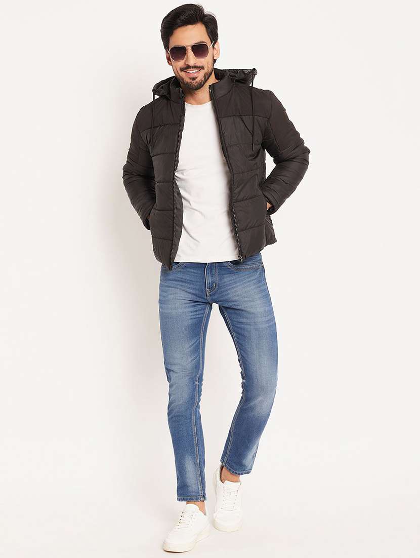 men solid long sleeve puffer jacket - 22291425 -  Standard Image - 3