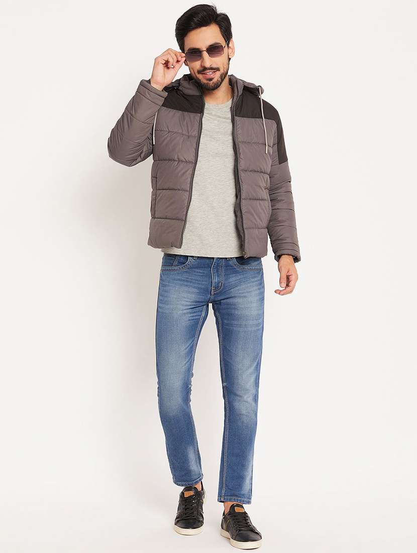 men color block long sleeve puffer jacket - 22291432 -  Standard Image - 3
