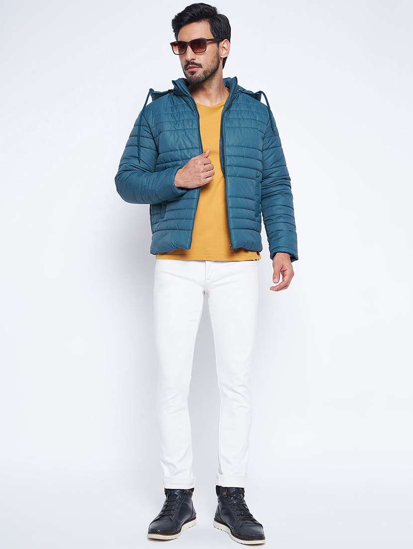 men solid long sleeve puffer jacket - 22291434 -  Standard Image - 3