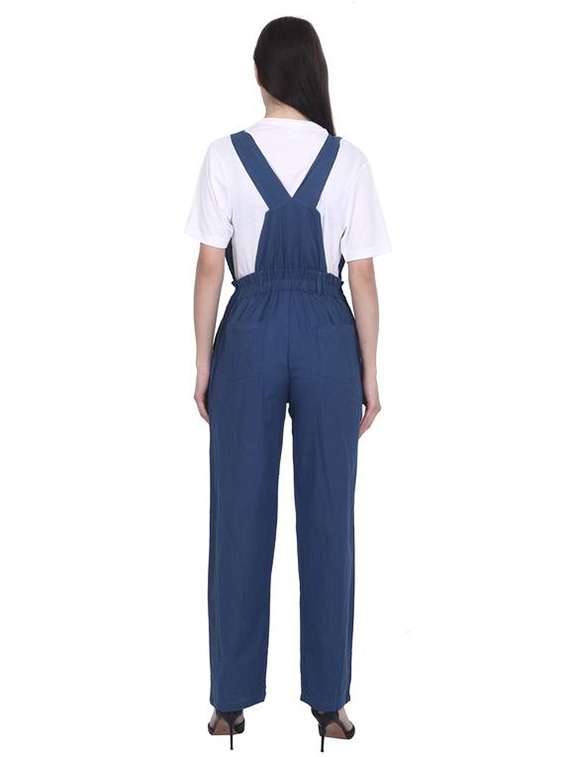 women solid sleeveless dungaree  - 22291441 -  Standard Image - 3