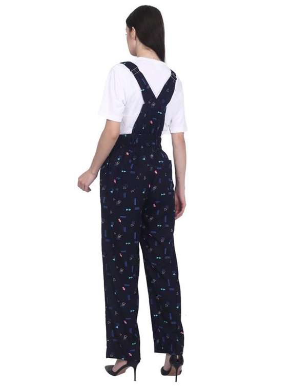 women printed sleeveless dungaree  - 22291442 -  Standard Image - 3