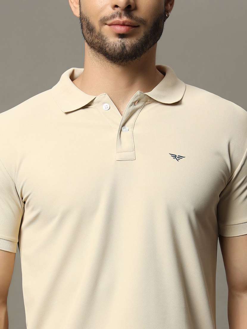 men solid short sleeve regular fit polo t-shirt - 22291479 -  Standard Image - 3