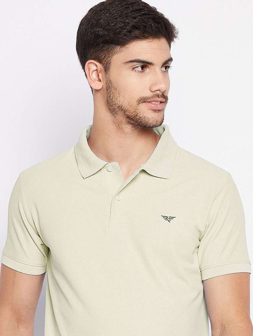 men solid short sleeve regular fit polo t-shirt