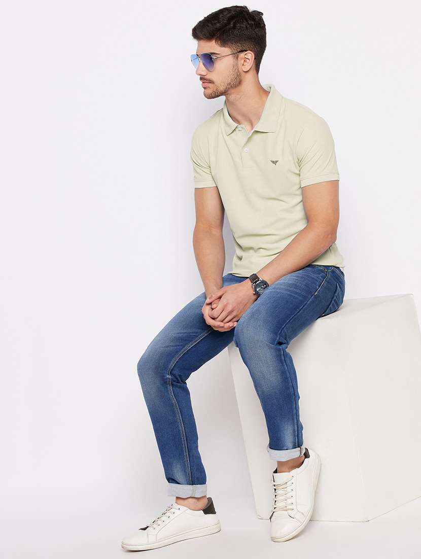 men solid short sleeve regular fit polo t-shirt - 22291494 -  Standard Image - 3