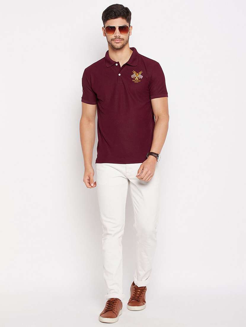men solid short sleeve polo t-shirt - 22291519 -  Standard Image - 3