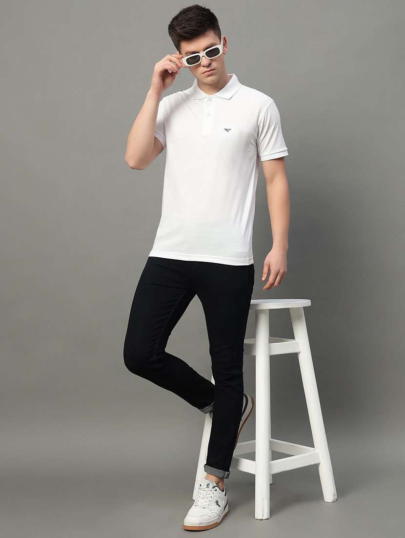 men solid short sleeve regular fit polo t-shirt - 22291528 -  Standard Image - 3