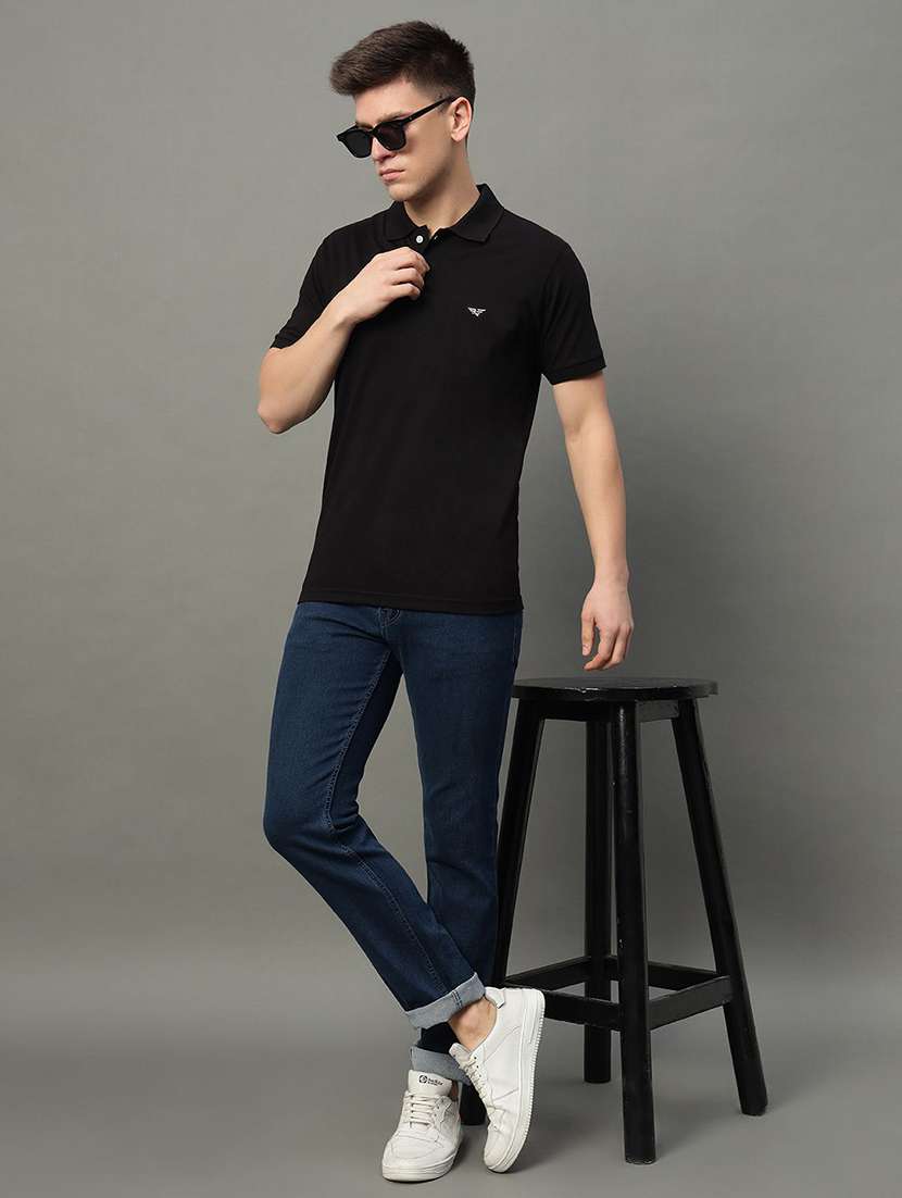 men solid short sleeve regular fit polo t-shirt - 22291533 -  Standard Image - 3