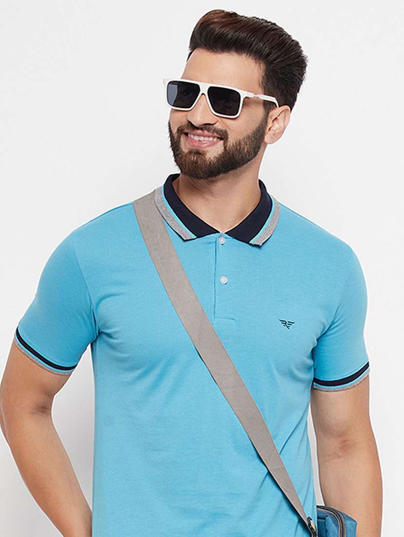 men solid short sleeve regular fit polo t-shirt