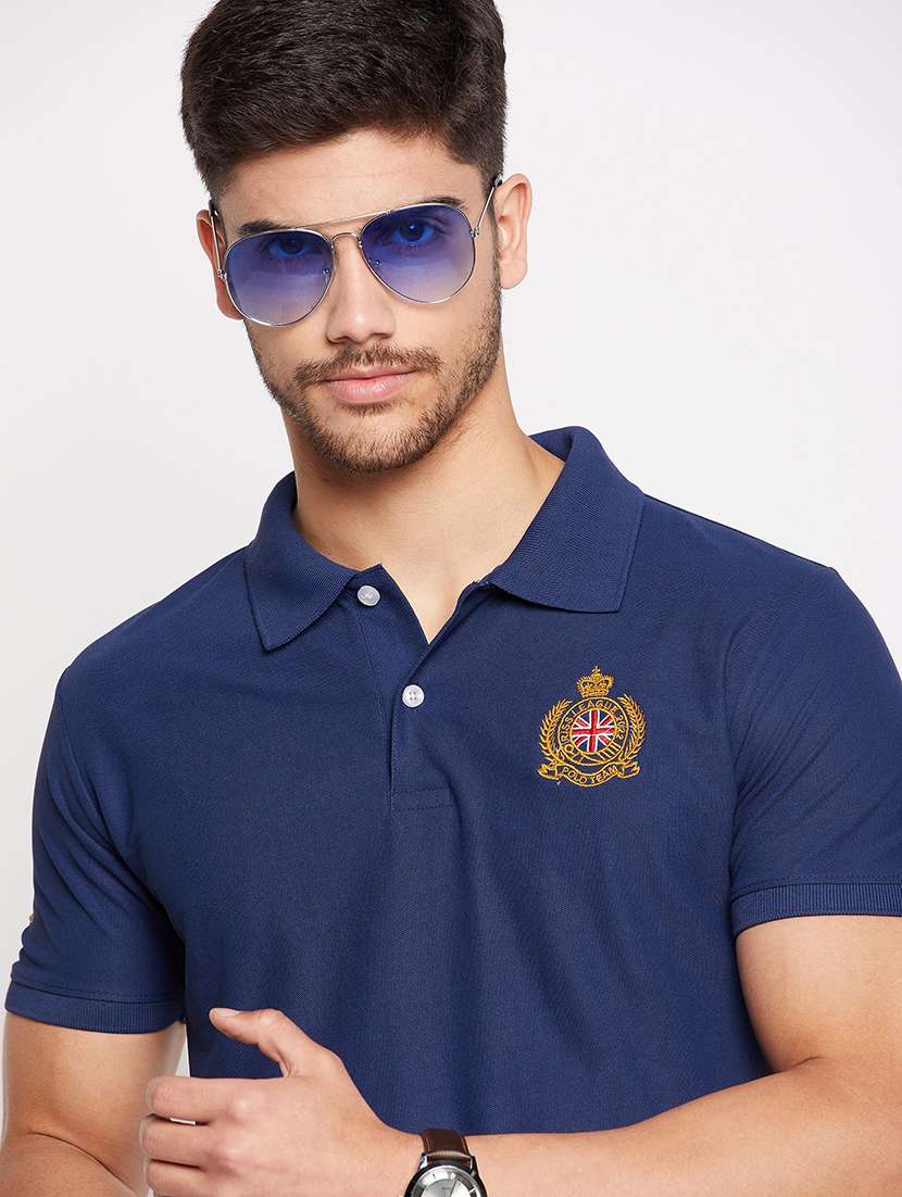 men solid short sleeve regular fit polo t-shirt