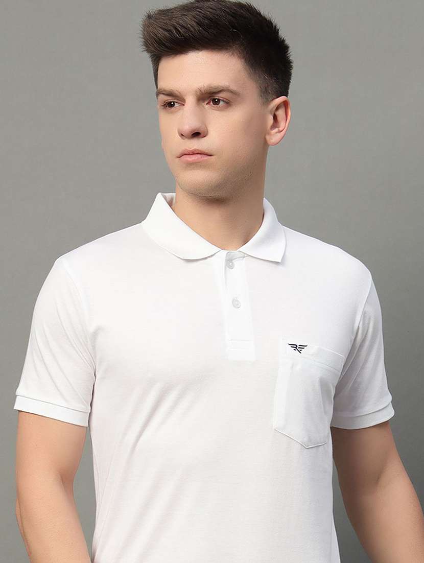 men solid short sleeve regular fit polo t-shirt