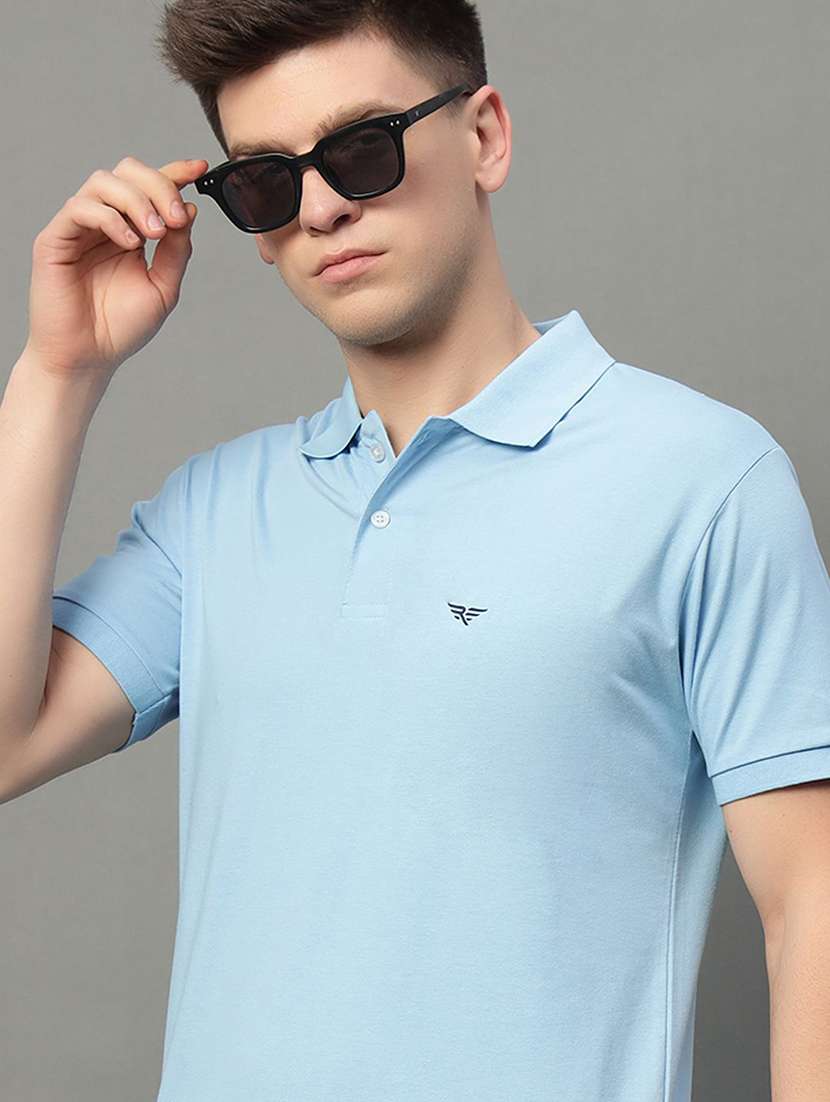 men solid short sleeve regular fit polo t-shirt