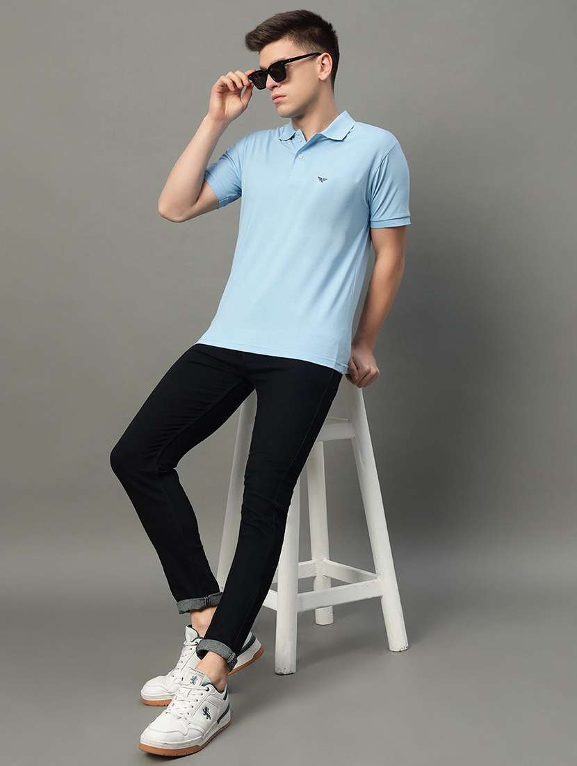 men solid short sleeve regular fit polo t-shirt - 22291603 -  Standard Image - 3