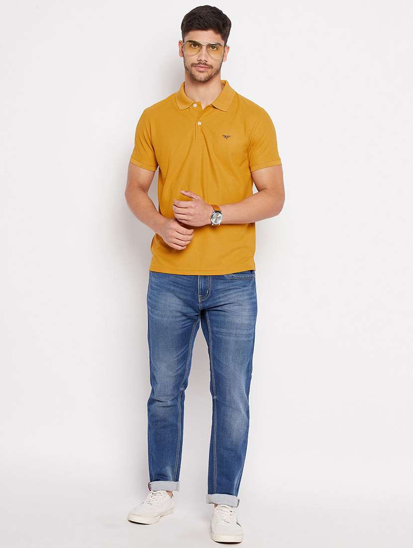 men solid short sleeve regular fit polo t-shirt - 22291614 -  Standard Image - 3