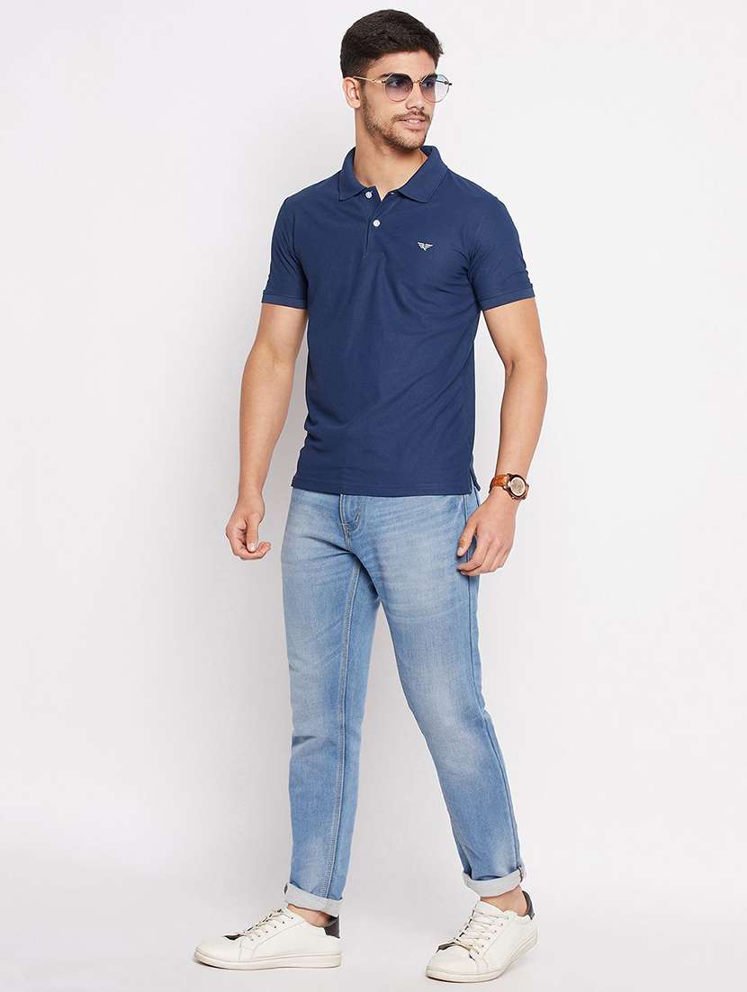 men solid short sleeve polo t-shirt - 22291629 -  Standard Image - 3