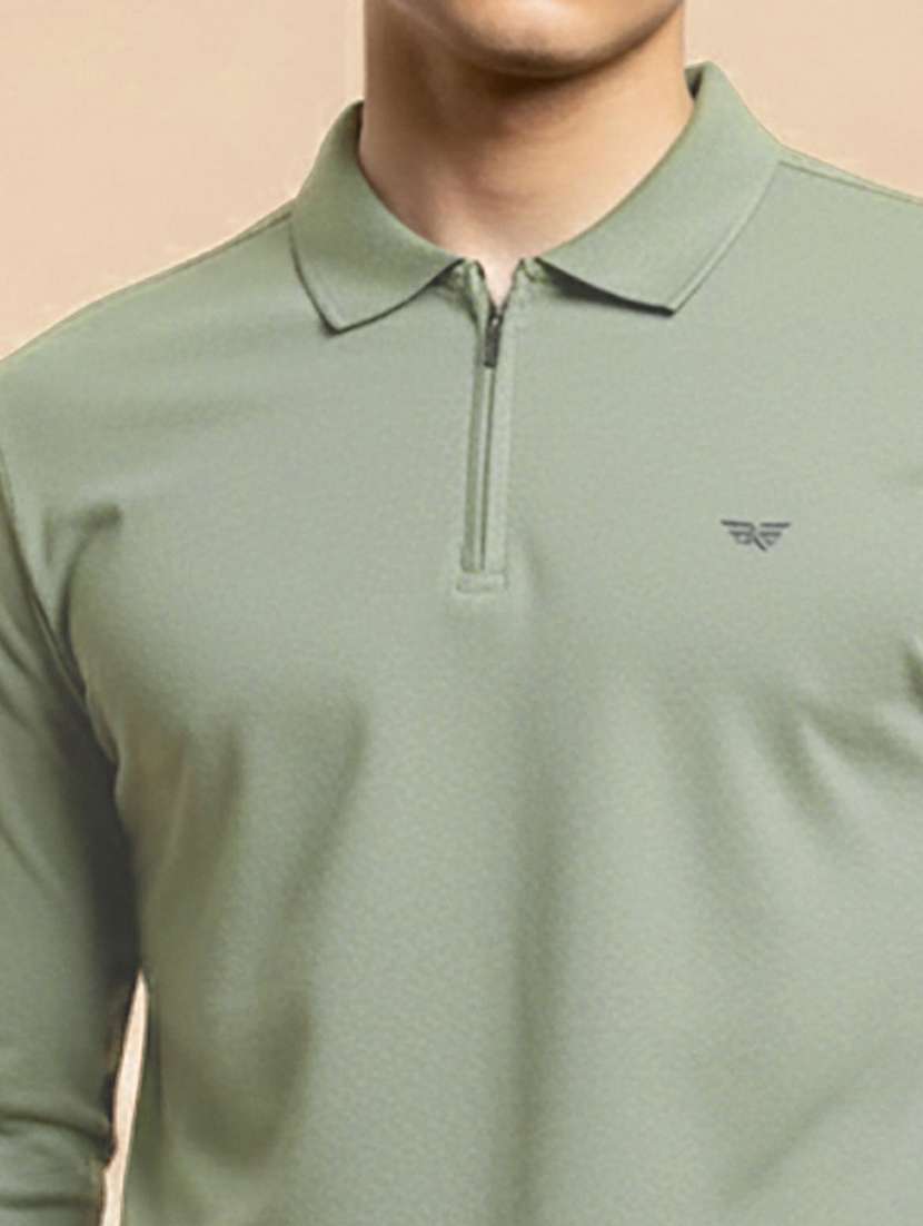 men solid long sleeve polo t-shirt - 22291659 -  Standard Image - 3
