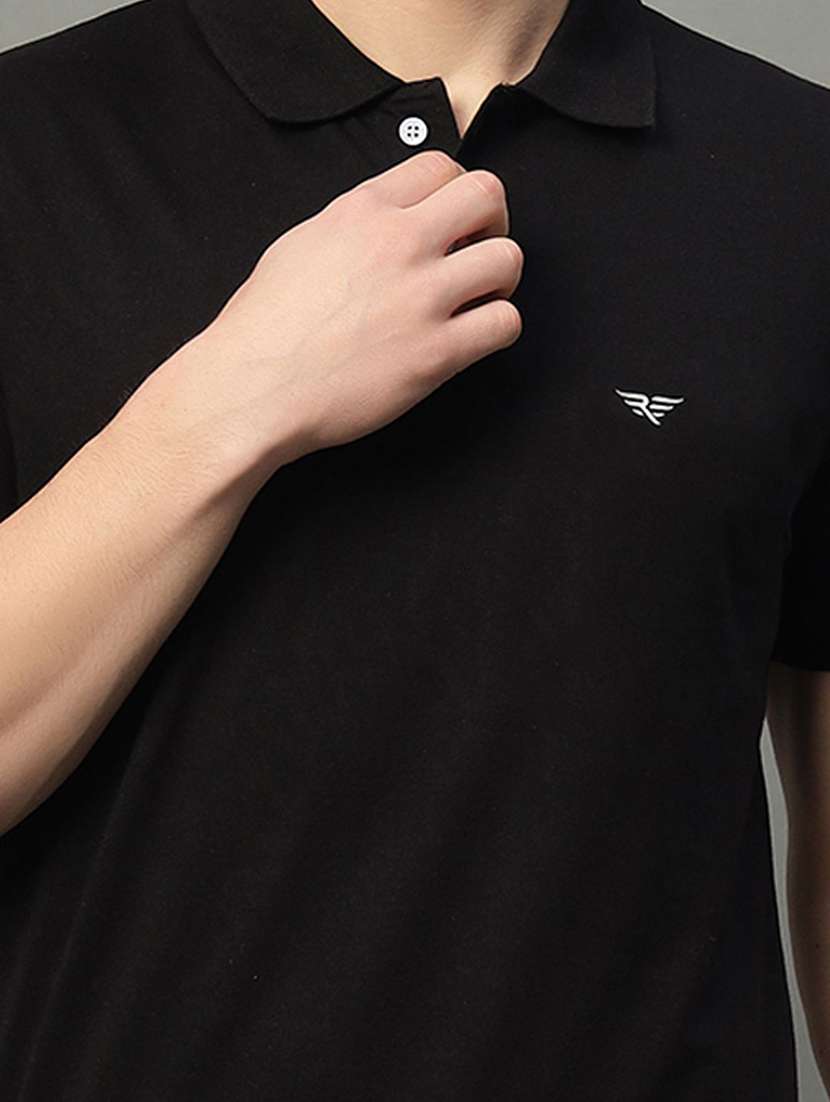 men solid short sleeve regular fit polo t-shirt - 22291674 -  Standard Image - 3