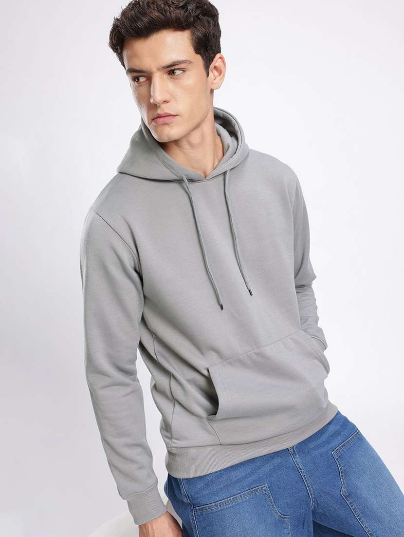 men solid long sleeve regular fit sweatshirt